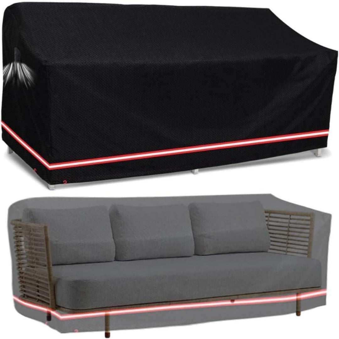 gartensofa abdeckung wasserdicht fuer 3-4 sitzer kein verblassen innerhalb von 2 jahren schwarz 183 x 94 x 89cm