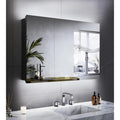 spiegelschrank bad 100x60x13 cm edelstahl led steckdose 3 farbtemperaturen antibeschlag-mitteltuer spiegelschrank bad mit beleuchtung vormontiert badspiegelschrank badezimmerspiegel schwarz